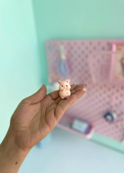 دکوری خوک تپلی نشسته صورتی