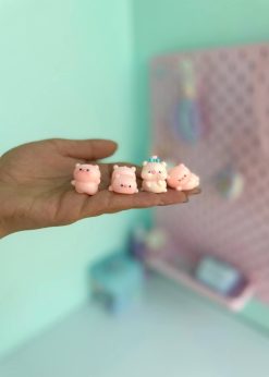 دکوری خوک گردالی براق صورتی