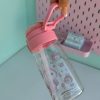 قمقمه استوانه ای شفاف لبوبو صورتی