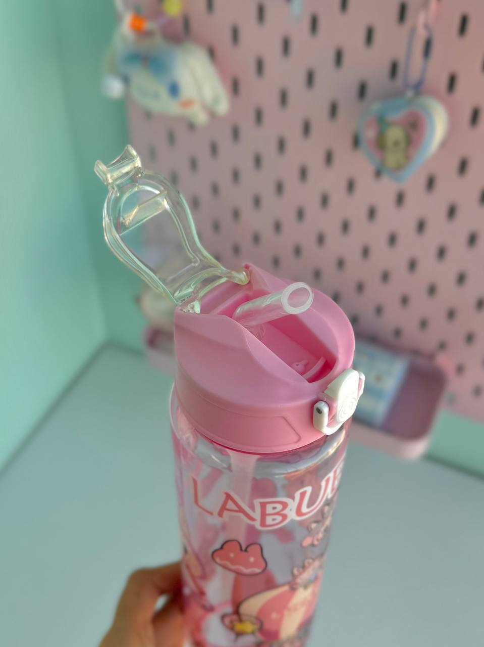 قمقمه استوانه ای لبوبو رنگی رنگی