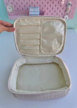 کیف لوازم آرایش راه راه پاستلی