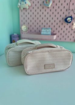 کیف لوازم آرایش مستطیلی راه راه