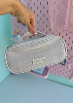 کیف لوازم آرایش مستطیلی راه راه