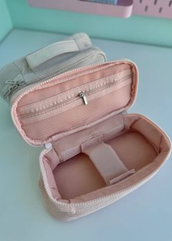 کیف لوازم آرایش مستطیلی راه راه