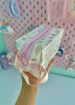 کیف لوازم آرایش اکسسوری پاستلی