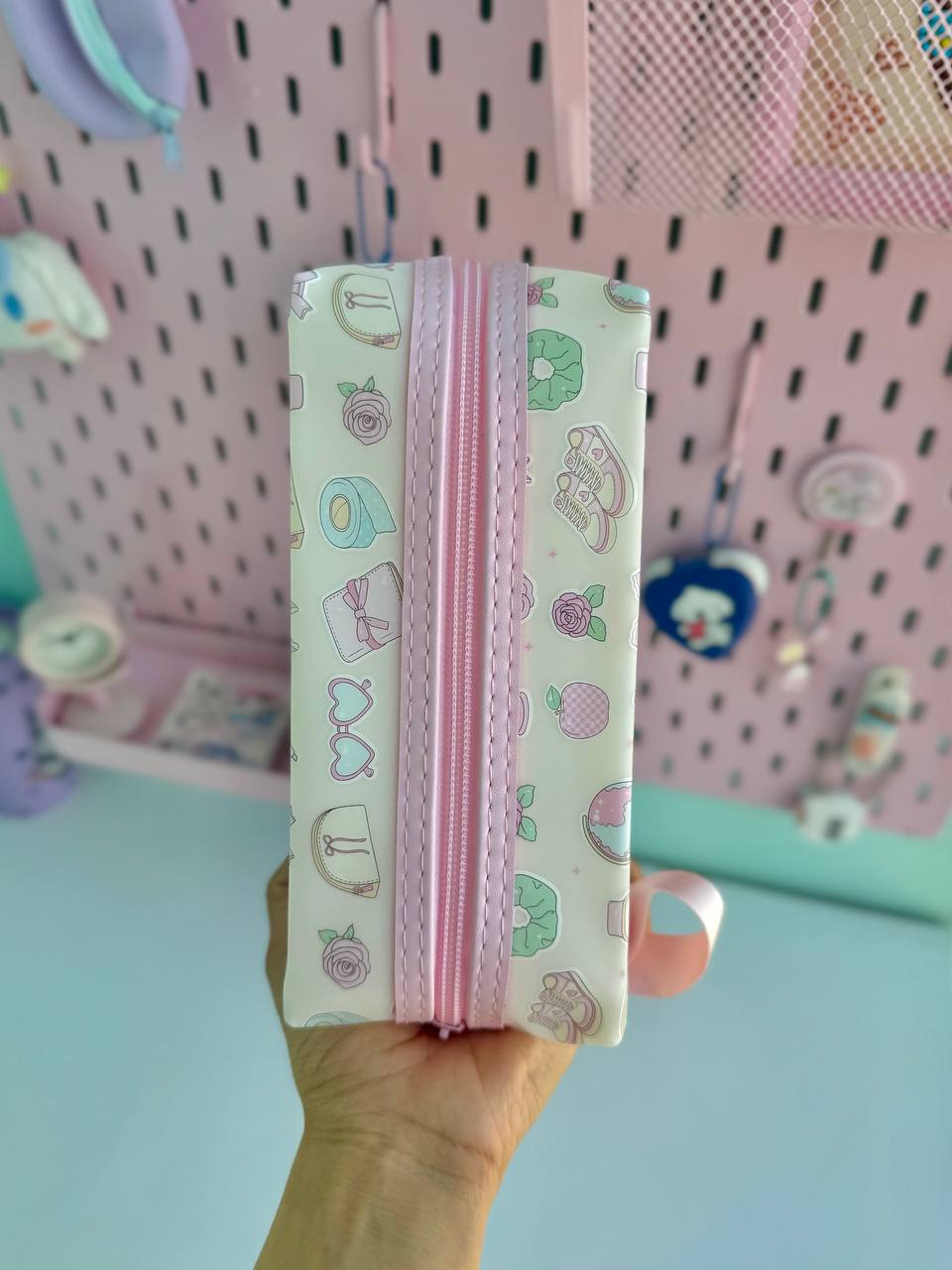 کیف لوازم آرایش اکسسوری پاستلی