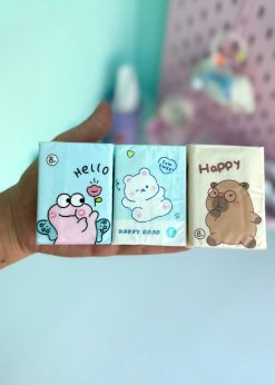 دستمال کاغذی جیبی مستطیلی انیمالز پاستلی