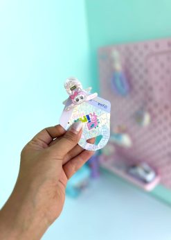 کلپیس شنل طرح لبوبو پاستلی