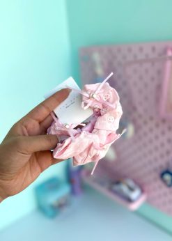 کش سر پاپیون دار کیوت صورتی