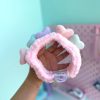 هدبند حوله ای قلب قلبی صورتی