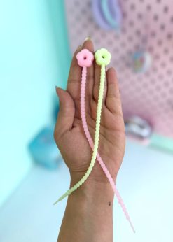 بندینک سیلیکونی طرح گل پاستلی