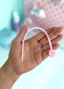 بندینک سیلیکونی طرح گل پاستلی