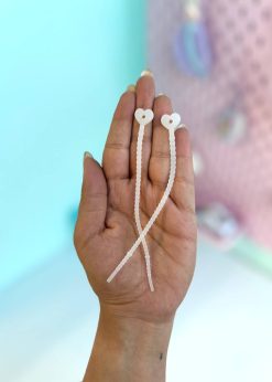 بندینک سیلیکونی قلبی کوچک پاستلی