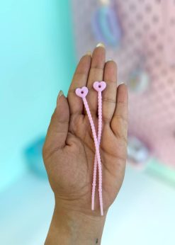 بندینک سیلیکونی قلبی کوچک پاستلی