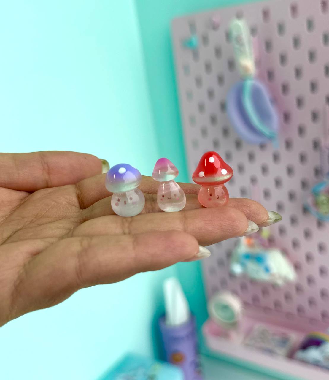 دکوری شبتاب قارچ گردالی پاستلی