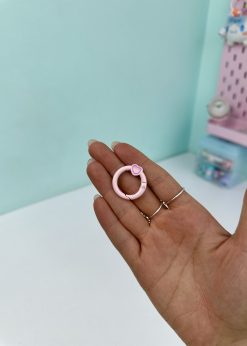 قفل فانتزی دایره ی قلبی پاستلی