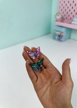 دکوری پروانه هولوگرامی رنگی