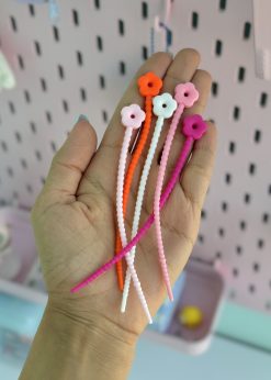 بندینک سیلیکونی رنگی گل