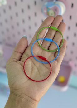 قفل فانتزی فلزی دایره ای رنگی
