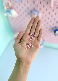 آویز پاپیون کوچک صورتی