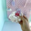 کش پارچه ای توت فرنگی پاستلی