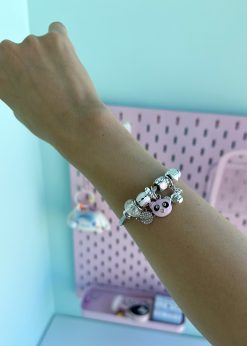 دستبند آویزدار پاندای صورتی