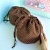 کیف پینترستی بقچه ای خال خالی شکلاتی