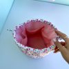 کیف پینترستی بقچه ای گلدار صورتی