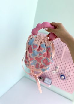 کیف پینترستی دوشی قلب قلبی صورتی