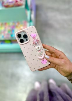 آویز قاب کیوت صورتی