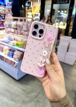 آویز قاب کیوت صورتی