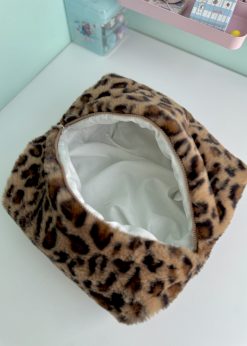 کیف پینترستی پلنگی قهوه ای