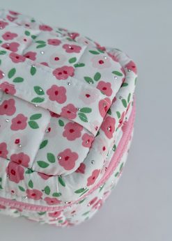 کیف پینترستی صندوقچه ای گلدار صورتی