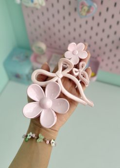 کلیپس سه عددی صورتی پاستلی