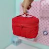 کیف پینترستی صندوقچه ای زیپ قرمز