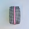 کیف پینترستی چهارخونه زیپ صورتی