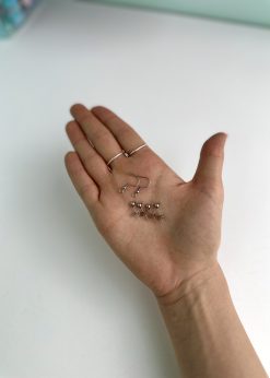 گوشواره و آویز مرواریدی نقره ای