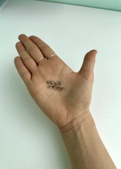 گوشواره و آویز مرواریدی نقره ای