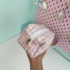 کیف پینترستی چهارخونه صورتی