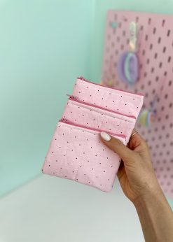 کیف پینترستی خال خالی صورتی