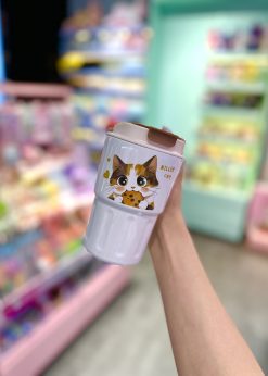تراول ماگ گربه کیوت شکلاتی