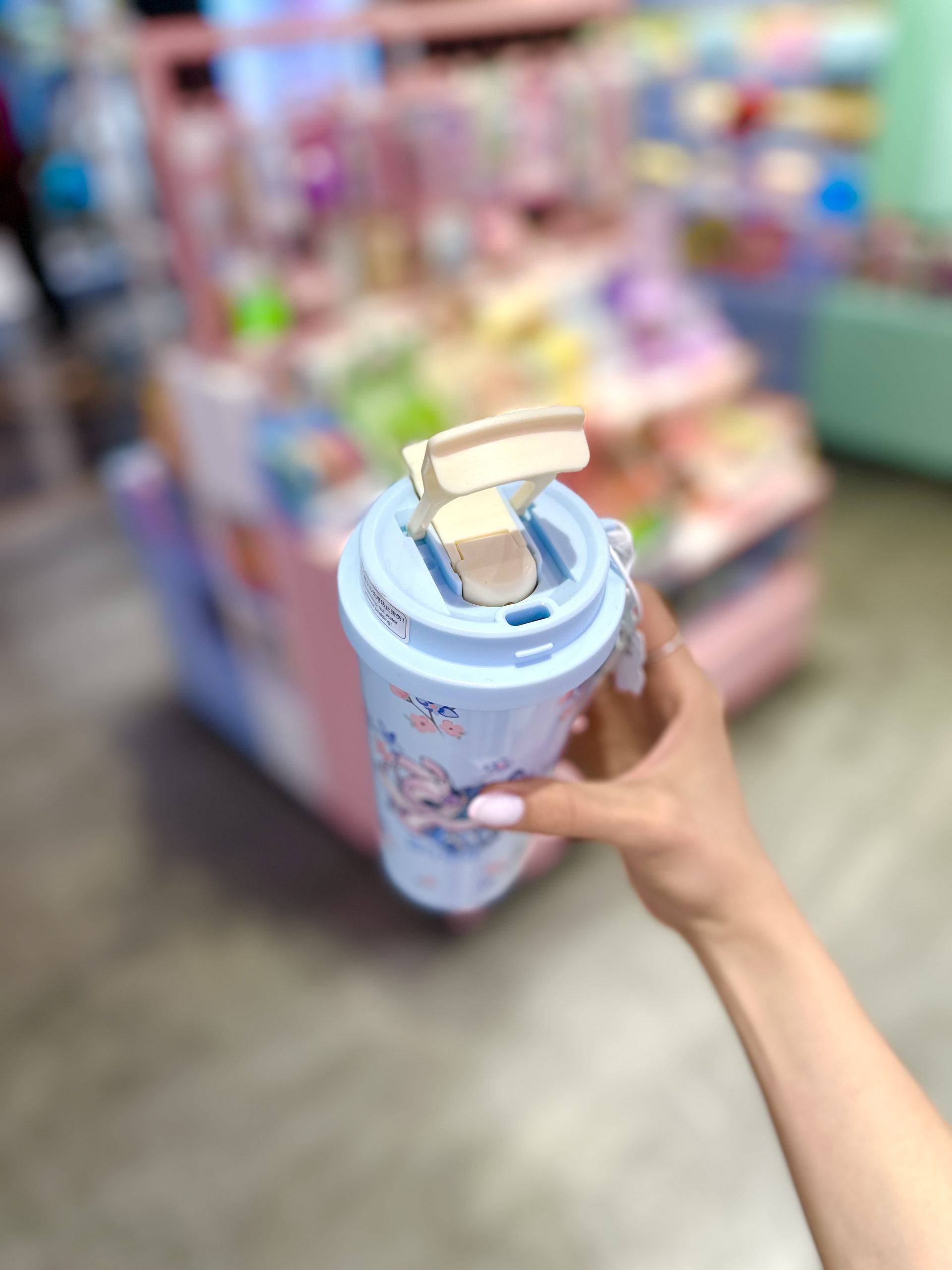 تراول ماگ گلدار آبی پاستلی