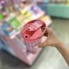تراول ماگ چهارخونه صورتی