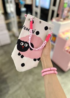 کیف دوشی پینترستی بره صورتی