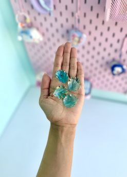 آویز صدف کیوت آبی