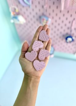 آویز قلب صورتی پاستلی
