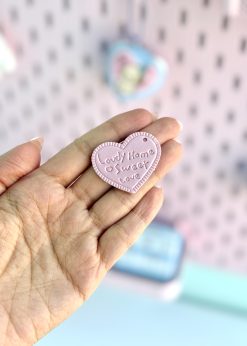 آویز قلب صورتی پاستلی