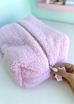 کیف سشوار پینترستی صورتی پشمی