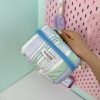 کیف پینترستی صندوقچه ای آبی راه راه پاستلی