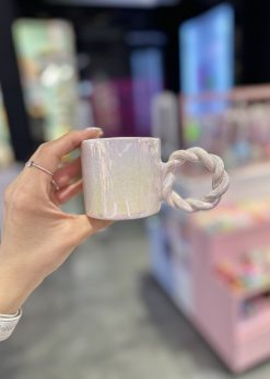 لیوان پینترستی سفالی صورتی توت فرنگی